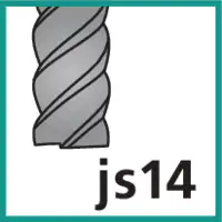 Fräser Schneidentoleranz js14 (gemäss ISO 286 Passungsystem)