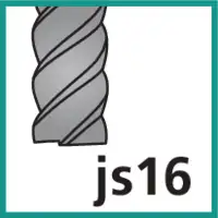 Fräser Schneidentoleranz js16 (gemäss ISO 286 Passungsystem)