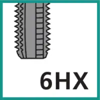 Zone de tolérance de filetage 6HX