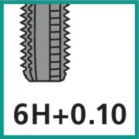 Gewinde Toleranzfeld 6H +0.10 mm (mit Übermass)
