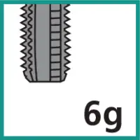 Gewinde Toleranzfeld 6g (nach DIN EN 22568)