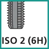 Zone de tolérance de filetage ISO2 / 6H