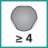 mit Dreiflächenanschliff ab 4 mm
