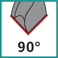 Spitzenwinkel 90°
