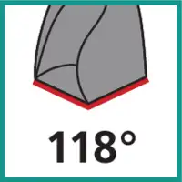 Spitzenwinkel 118°