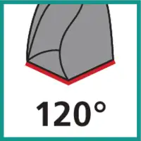 Spitzenwinkel 120°
