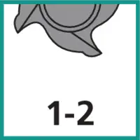 Zähnezahl 1 - 2