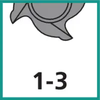 Zähnezahl 1 - 3