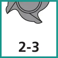 Zähnezahl 2 - 3