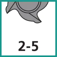 Zähnezahl 2 - 5