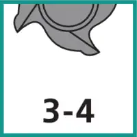 Zähnezahl 3 - 4
