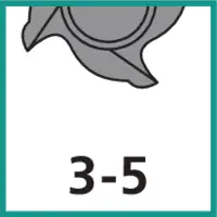 Zähnezahl 3 - 5