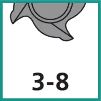 Zähnezahl 3 - 8