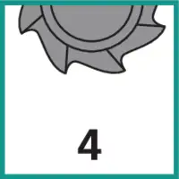 Zähnezahl 4