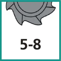 Nombre de dents 5 - 8