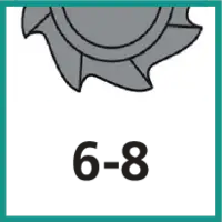 Zähnezahl 6 - 8