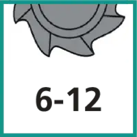 Nombre de dents 6 - 12