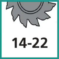 Zähnezahl 14 - 22