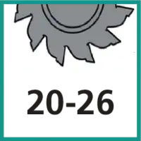 Nombre de dents 20 - 26
