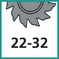 Zähnezahl 22 - 32