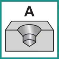 pour perçage central (Forme A)