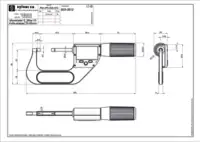 SYLVAC Micromètre digital  S_Mike PRO faces de mesure en forme de couteau, BT® 25...60 / 0.001 / 0.75 x 6.5 / IP67 / BT - toolster.ch