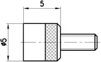 TESA Messeinsatz M2.5 Stahl flach Ø 5 - toolster.ch