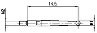MAHR Einsatz  800 ts mit HM-Kugel Ø 1 / M2 x 14.5 - toolster.ch