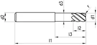 FUTURO VHM-Eckfräser Ø6 x R0.5 x 13 - toolster.ch