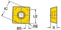 COROMANT Plaquette pour CoroMill 490 490R-08T304E-ML  2030 - toolster.ch