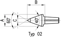 ROTOR Embouts pointus avec cône 1:10 type  2-02 - toolster.ch