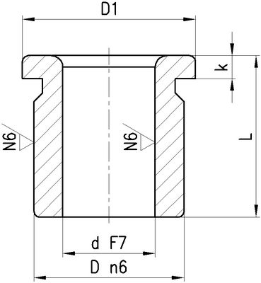 Bundbohrbuchse DIN 172 A, Mittel 10 X 20