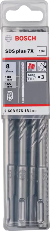 Bosch Foret SDS-Plus-5 pour perforateur, 6 x 150 x 215 mm 10x